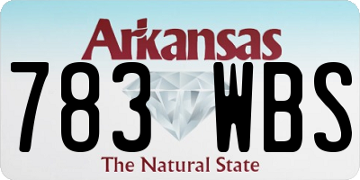 AR license plate 783WBS