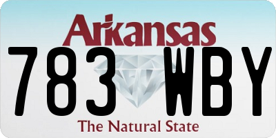 AR license plate 783WBY