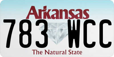 AR license plate 783WCC