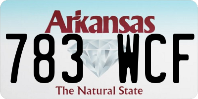 AR license plate 783WCF