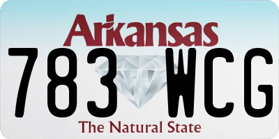 AR license plate 783WCG