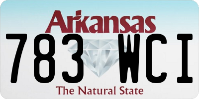 AR license plate 783WCI