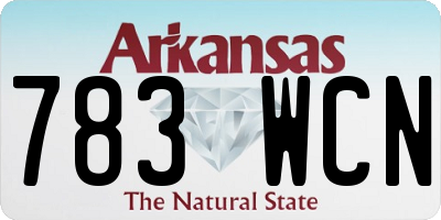 AR license plate 783WCN