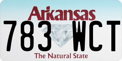 AR license plate 783WCT