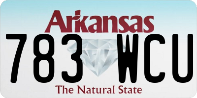 AR license plate 783WCU