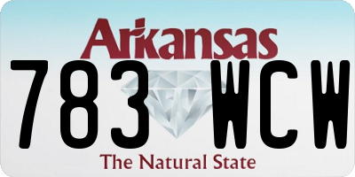 AR license plate 783WCW