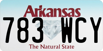 AR license plate 783WCY