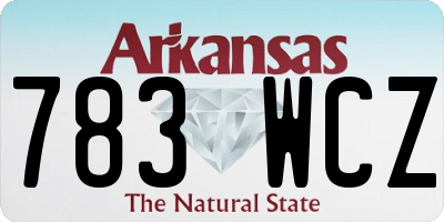 AR license plate 783WCZ