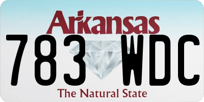 AR license plate 783WDC