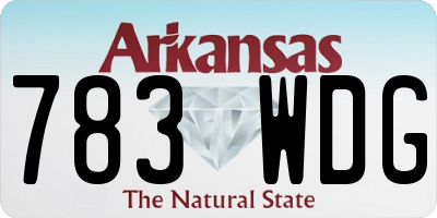 AR license plate 783WDG