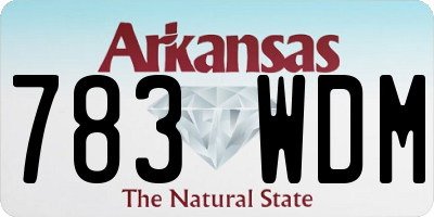 AR license plate 783WDM