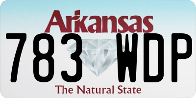AR license plate 783WDP