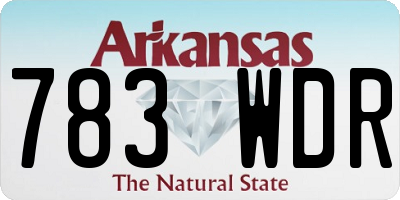 AR license plate 783WDR