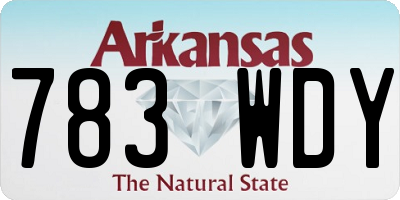 AR license plate 783WDY