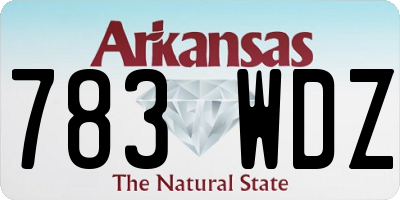AR license plate 783WDZ