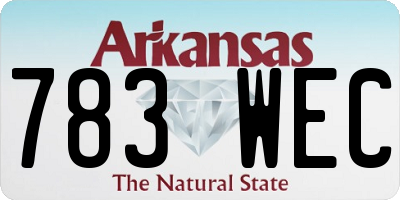 AR license plate 783WEC