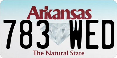 AR license plate 783WED
