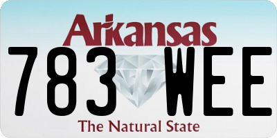 AR license plate 783WEE