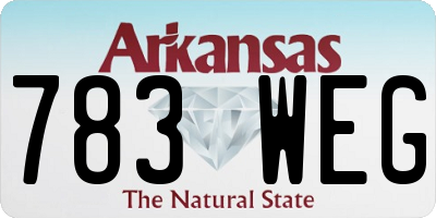 AR license plate 783WEG
