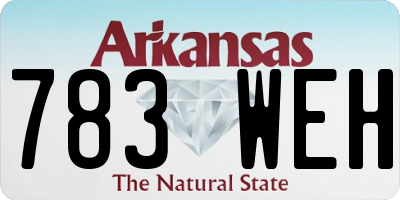 AR license plate 783WEH