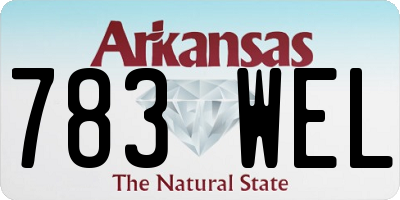 AR license plate 783WEL