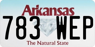 AR license plate 783WEP