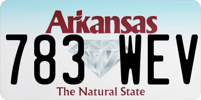 AR license plate 783WEV
