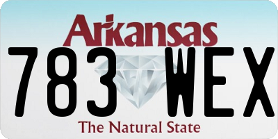 AR license plate 783WEX
