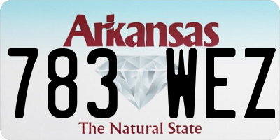 AR license plate 783WEZ