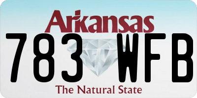 AR license plate 783WFB