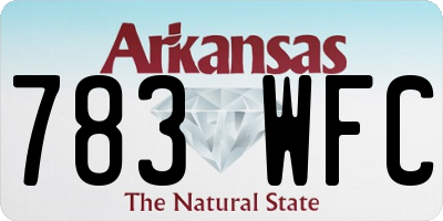 AR license plate 783WFC