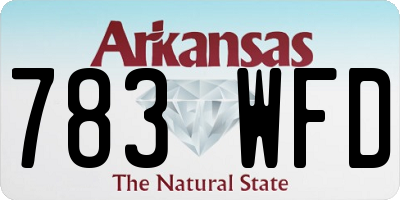 AR license plate 783WFD