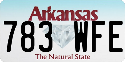 AR license plate 783WFE