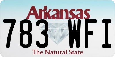 AR license plate 783WFI