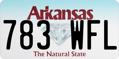AR license plate 783WFL