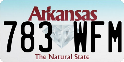 AR license plate 783WFM