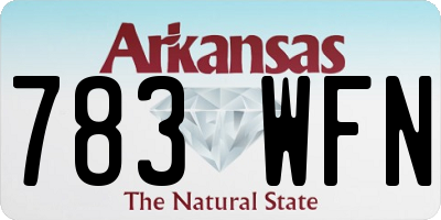 AR license plate 783WFN