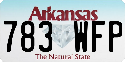 AR license plate 783WFP