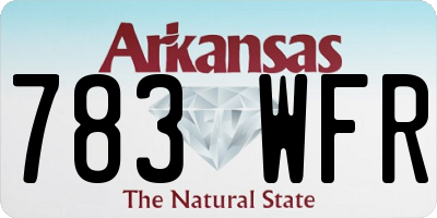 AR license plate 783WFR