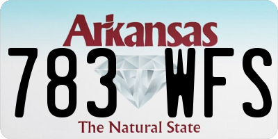 AR license plate 783WFS