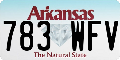 AR license plate 783WFV