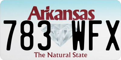 AR license plate 783WFX
