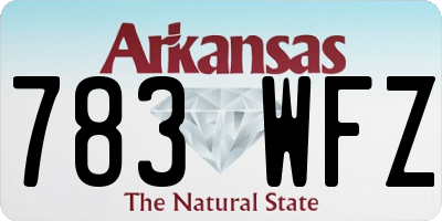 AR license plate 783WFZ