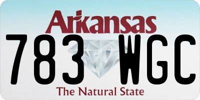 AR license plate 783WGC