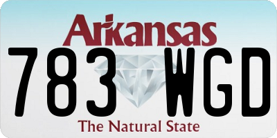 AR license plate 783WGD