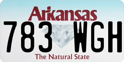 AR license plate 783WGH