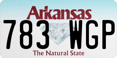 AR license plate 783WGP