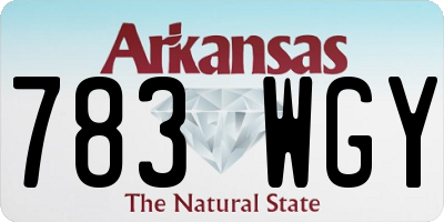 AR license plate 783WGY