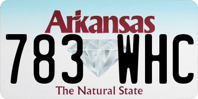 AR license plate 783WHC