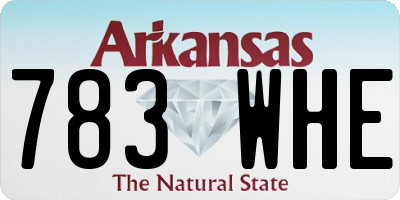 AR license plate 783WHE